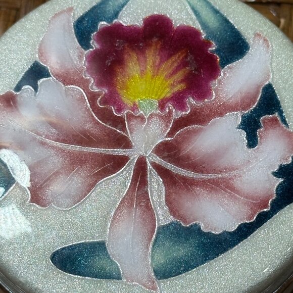 Decorative Floral Trinket Box With Velvet Lining - Picture 3 of 8